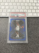 2020 Anthony Edwards Panini Fast Break Prizm Blue 136/175 PSA 10
