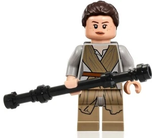 Lego 2017 star wars Encounter on Jakku 75148 Rey - Dark Tan Tied Robe minifigure - Picture 1 of 2