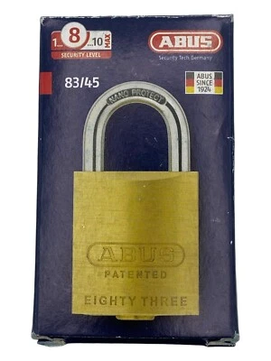 Candado de latón macizo ABUS 83/45 con llave OB #900 en caja nuevo Foto 1 de 4