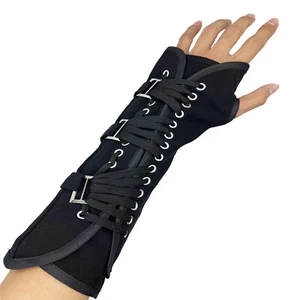 Guantes negros retro hechos a mano con brazalete Punk Michael Rock Music - Imagen 1 de 7