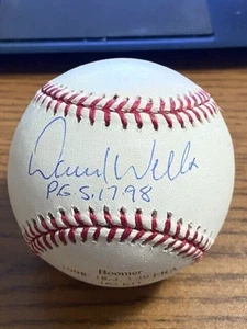 DAVID WELLS 4 SIGNED AUTOGRAPHED OML BASEBALL! Blue Jays, Yankees!  PG! STEINER - Picture 1 of 3
