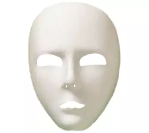 Phantom Of The Opera Mask White Adults Full Face Fancy Dress Mask - Picture 1 of 1