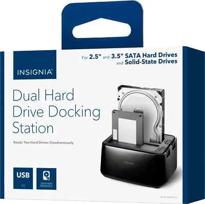 Insignia 2-Bay HDD docking station - *New Open Box* - Image 1 of 4