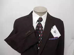 Daniel Cremieux $275 XL Mens 100% Wool Elbow Patch Coat Jacket Brown Herringbone - Picture 1 of 12