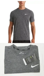 Nike Herren Hydroguard Dri-FIT Stretch UPF 40+ Guard Schwimmen Top Gr. S Grau Neu mit Etikett - Bild 1 von 9