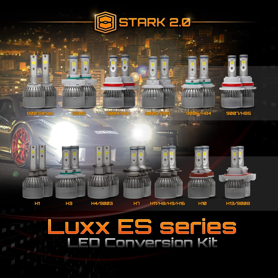 PAIR 80W 9000LM Flip COB Chip LED Light Kit JDM Yellow Bulbs - Headlight & Fog - Image 1 of 4