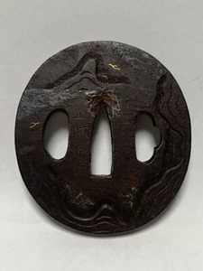 Japanischer antiker Samurai TSUBA Katana Schwertgriff (a26) - Bild 1 von 11