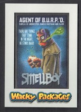 WACKY PACKAGES GO TO THE MOVIES Topps 2018 SILVER PATCH CARD #MP5 SMELLBOY 34/50