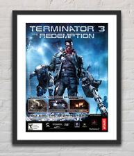 Affiche promotionnelle brillante Terminator 3 The Redemption PS2 XBOX Gamecube non encadrée G2372