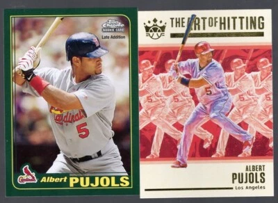 Albert Pujols Lot of 2 2006 Topps Rookie of Week/ 2021 Panini Diamond Kings AOH8 - Image 1 of 2