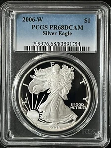 2006-W $1 Deep Cameo Silver Eagle Dollar PCGS PR68DCAM 83591754 - Picture 1 of 2
