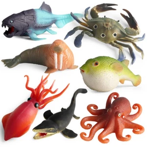 Small Simulation Sea Animal Figures Relaxing Toys Realistic Fish Crabs Kids Toy - Photo 1/19