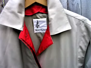 MISTY HARBOR RAIN COAT KHAKI TAN WITH RED TRIM MADE IN USA 14 REG - Picture 1 of 9