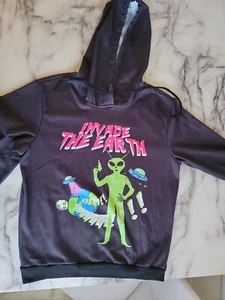 Hoodie Anime Invade The Earth Aliens Hoodie Small ,Black - Picture 1 of 4