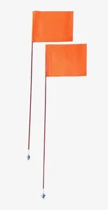 JLP 3.5' Snow Plow Markers & Flags Red Set Elite Snow Dogg Warn Vestil Tarter - Picture 1 of 3