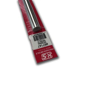 87147  K&S Metal Stainless Steel Round Rod ½” 12.7mm 300mm long, 1 pieces - Picture 1 of 2