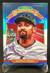 Marcus Semien 2020 Donruss Optic Carolina Blue White DK #10 Athletics Parallel
