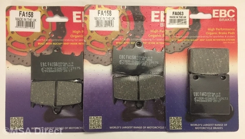 Coppia De Plaquettes EBC FA158 737.45.49 Pour Suzuki 400 GSX S Katana 1992-1994