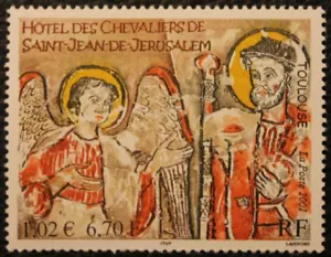 Timbre - FRANCE - Tableau Hôtel des chevaliers - 2001 - Neuf ** - YT3385 - Foto 1 di 1