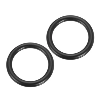 1.6" Metal O Ring, 2Pcs Seamless 304 Stainless Steel Rings Black 7mm x 40mm Foto 1 de 4