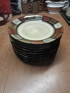 10 Pfaltzgraff Everyday Taos Pattern Stoneware Salad Plates 8.75” Euc Bin Aaa - Picture 1 of 12