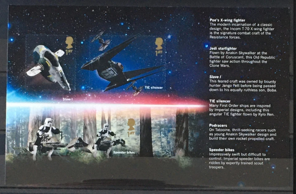 Royal Mail QEII 2019 Star Wars DY31 Prestige Booklet Pane SG4309a MNH - image 1 of 1