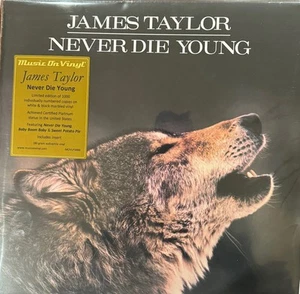 James Taylor Never Die Young LP, Album, Ltd, Whi 2023 Folk Rock, Acoustic (M / - Picture 1 of 1