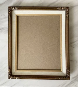 Vintage Ornate Baroque Style Gold Tone Wood Frame 8” x 10” Opening - Picture 1 of 8