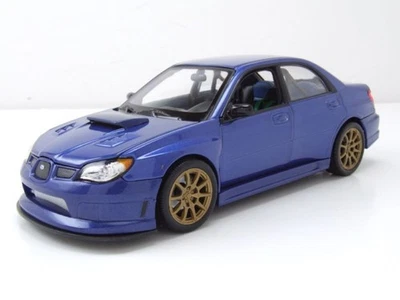 Subaru Impreza WRX STI 2010 Blu Metallizzato Modellino 1:24 Welly - Immagine 1 di 4