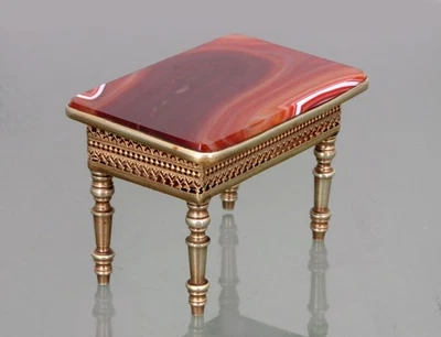 Achat Schatulle Schmuckschatulle DOSE Deckeldose PILLENDOSE  um 1900 - Bild 1 von 4