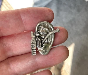 Vintage Slade pin badge Glam rock music. Deaf To Us Part Missing S See Pics - Picture 1 of 8