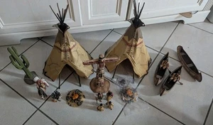 Schleich Sammlung Indigene Nordamerika mit Kanus und Zelten - Bild 1 von 11