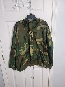 Military Jacket Large Gore-Tex Cold Weather Woodland Camo BDU - Picture 1 of 8