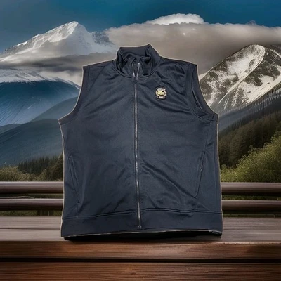 Chaleco de poliéster con cremallera completa azul con logotipo de golf Lacoste para hombre 6 XL EE. UU. Foto 1 de 4