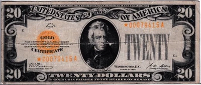 ✯VERY RARE ✯ $20 1928 Gold Certificate ✯ Higher Grade STAR NOTE✯ - Image 1 of 4