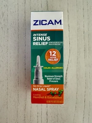 Nuevo~”Zicam”~Alivio intenso de la presión sinusal~Aerosol nasal líquido sin goteo~0,50 oz Foto 1 de 4
