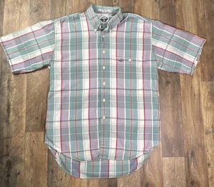 Vintage Dockers Levi's Plaid M 80er Ära Medium gedeckte Farben Pastell 90er kastig. - Bild 1 von 9