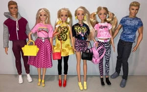 6 Barbie Fashionista Glam Doll Lot 155 158 Fashionistas Boy Ken DGY67 Dream Life - Picture 1 of 6