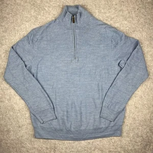 Polo Ralph Lauren - Wool & Silk Quarter-zip Mock-neck Pullover Sweater, Men's XL - Picture 1 of 10