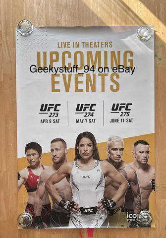 UFC 273 UFC 274 UFC 275 DS Theatrical Movie Poster 27x40 Cover