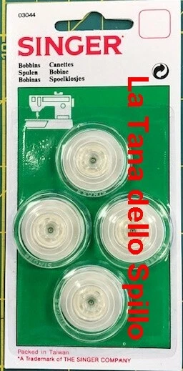 SINGER SPOLINA ROCCHETTO BOBINA MACCHINA PER DA CUCIRE SINGER 700 CONF.4PZ - Immagine 1 di 1