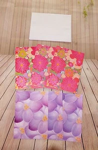 6 tarjetas de felicitación y sobres florales en blanco del Comité Internacional de Rescate - Imagen 1 de 6