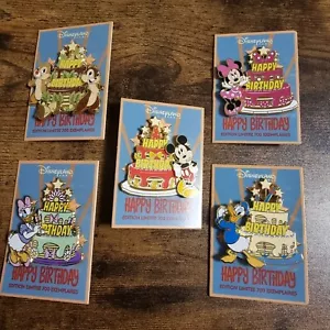 Disneyland Paris Happy Birthday Cake Gateau Limited Edition Disney Pin DLP LE700 - Picture 1 of 16
