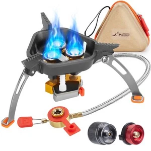 7200w Windproof Camping Stove Camping Gas Stove With Piezo Ignition Two Fuel Can - Picture 1 of 9