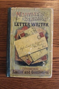 1866 Arthur Martine's Sensible Letter-Writer Comprehensive & Complete Guide HC - Picture 1 of 7