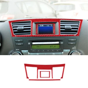 For Toyota Highlander 2008-2013 Red Carbon Fiber Central Control Vent Cover Trim - Picture 1 of 11