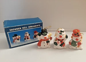 Vintage Christmas Around the World Snowman Bell Holiday Ornaments Snowmen - Picture 1 of 11