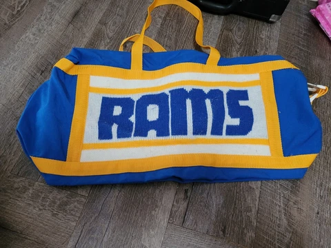 Los Angeles Rams Vintage Duffel Bag from 70's 80's.  NFL Cover