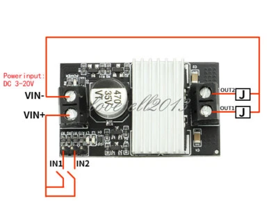 10A DC 3-20V High-Power DC Motor Antriebsmodul PWM Motordrehzahlregler Platine - Bild 1 von 4