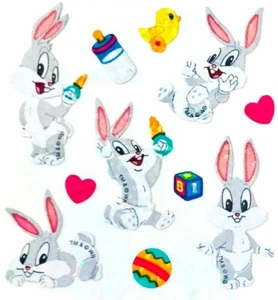*DE COLECCIÓN* Pegatinas Sandylion Brillantes BABY BUGS CONEJO-1 MELODÍAS LOONEY cuadradas - Imagen 1 de 1